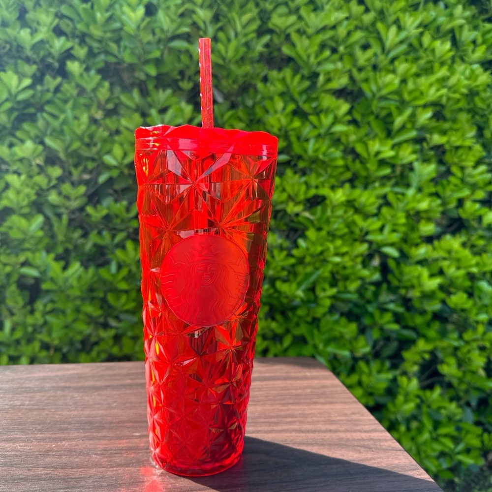 Starbucks Red Tumbler with Straw